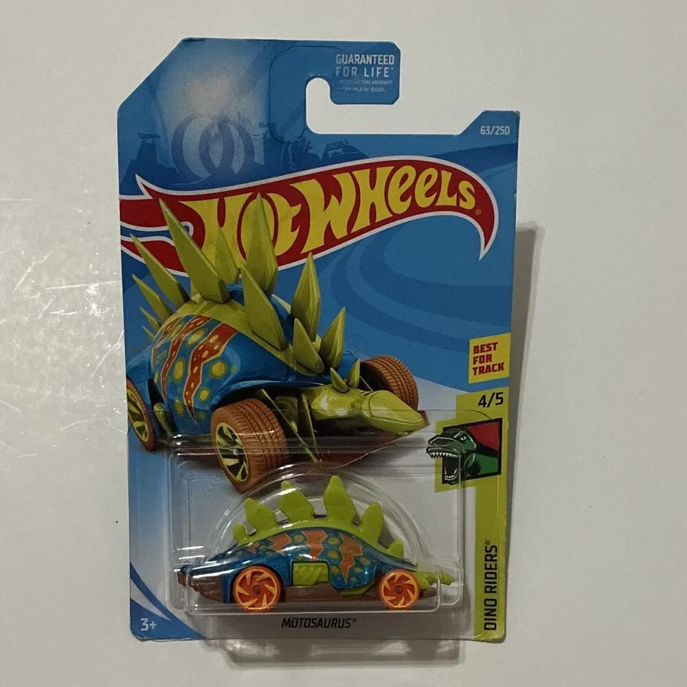 Hot Wheels Motosaurus Dino Riders 4/5 63/250 FYC03 Blue Green Carded